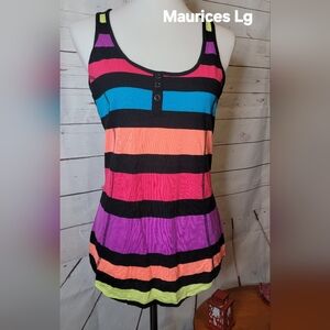 Maurices Women's Striped Tank Top - Multicolor
